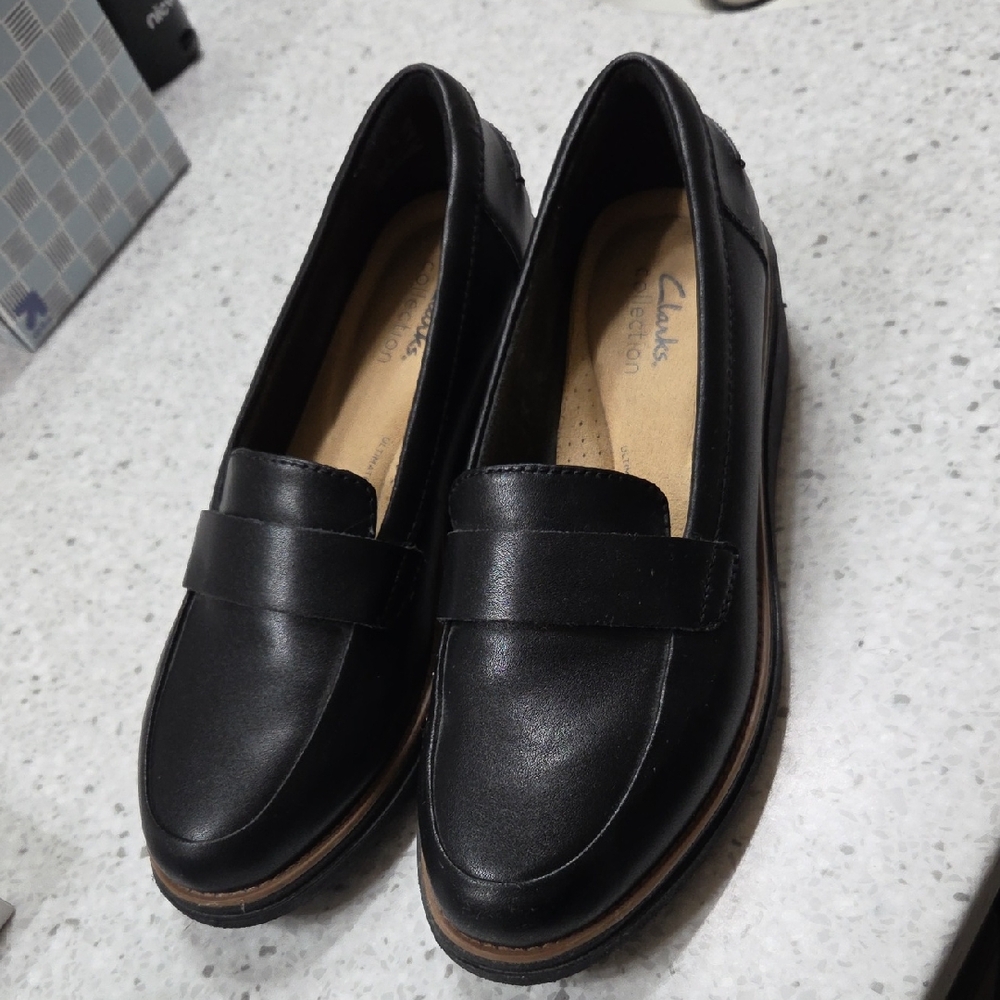 Clarks Women's Classic Black Loafers